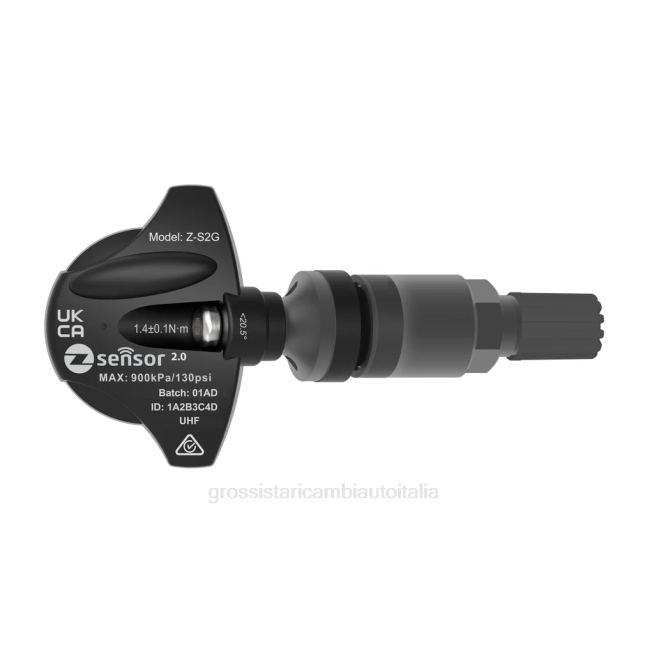 Ricambi Auto Palermo HJDT2255 Sensore tpms di ricambio per motore ssangyong - codice originale 4199035000 frequenza 433 mhz stelo della valvola in metallo - grigio scuro